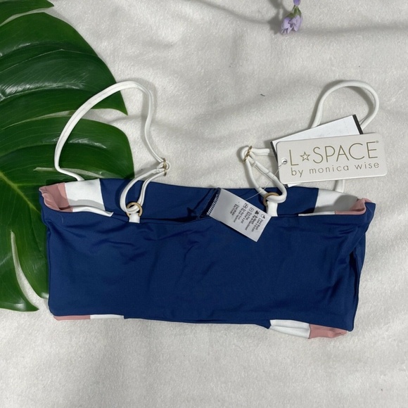 NWT‎ L Space [ SZ XS ] Rebel Bandeau Bikini Top Indigo Primrose Blue - Picture 12 of 12